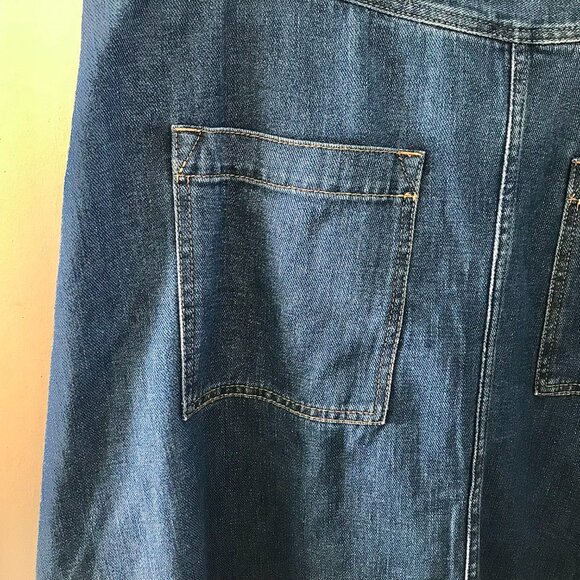 Women's GAP Denim Blue Wrap Skirt - Size XL - Picture 4 of 5